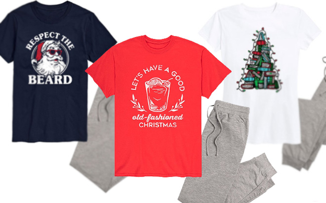 Holiday 2-Piece Pajama Sets $12.99