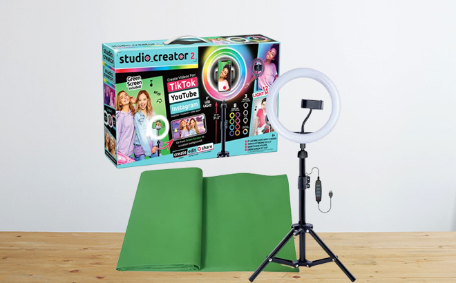 Studio Creator 2 Video Maker Kit on a Gray Back Ground