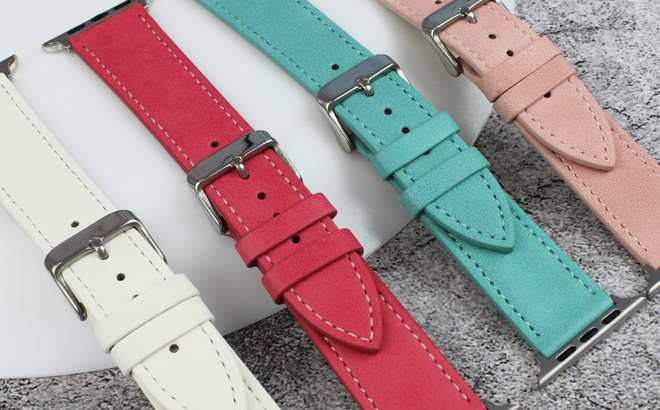 Leather Apple Watch Bands $9.99 Shipped