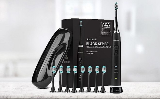 AquaSonic Ultrasonic Toothbrush Set $29