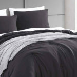 Black & Gray Anniston Enzyme Wash 8-Piece Comforter Set