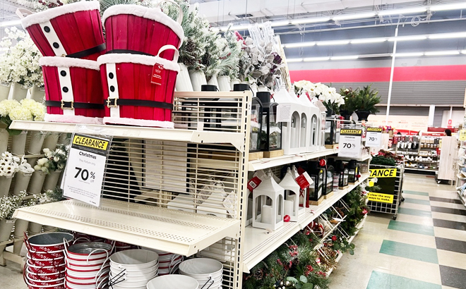Christmas bucket fixture and decors overview