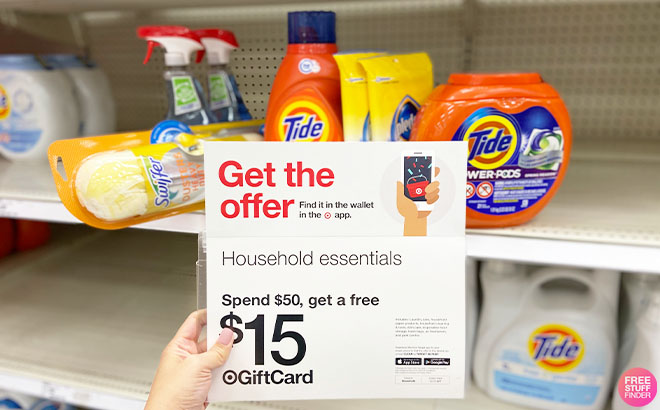 FREE $15 Target Gift Card on $50 Household Purchase