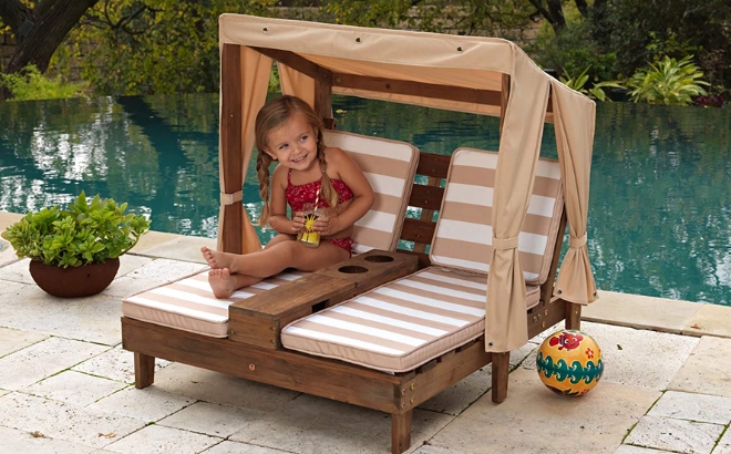 KidKraft Double Chaise Lounge $73 Shipped