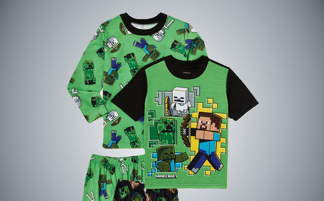 Minecraft Boys 5-Piece Pajama Set $5