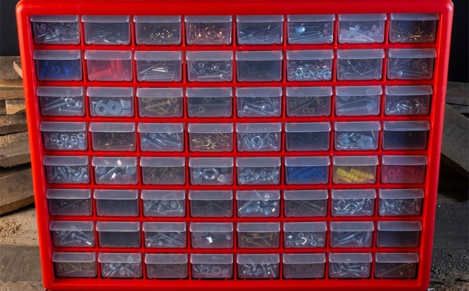 Storage Organizer with 64-Drawers $32