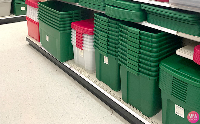 Plastic totes target outlet