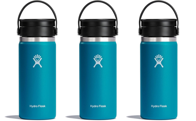 Three Hydro Flask Insulated Water Bottles in the Laguna Color Option