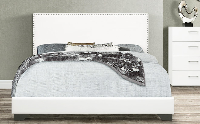 Upholstered Queen Bed $109 Shipped