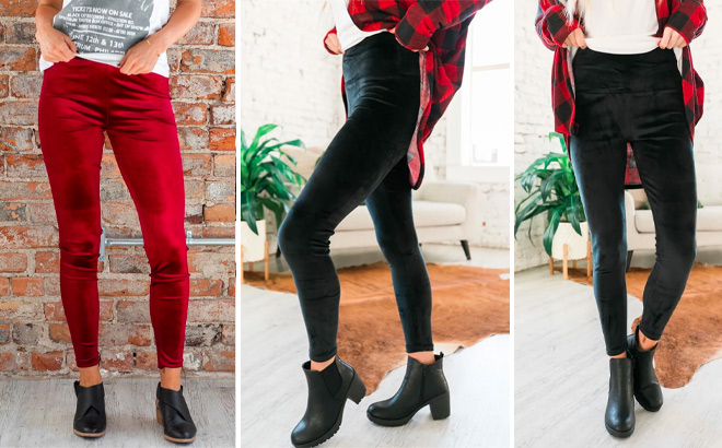 Women’s Velvet Leggings $12.99 Shipped