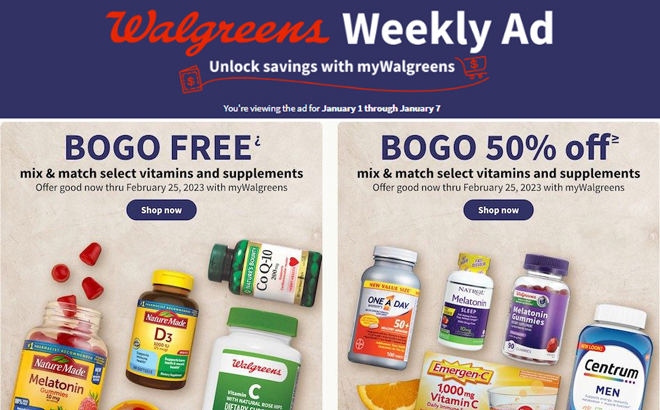 Walgreens Ad Preview (Week 1/1 – 1/7)