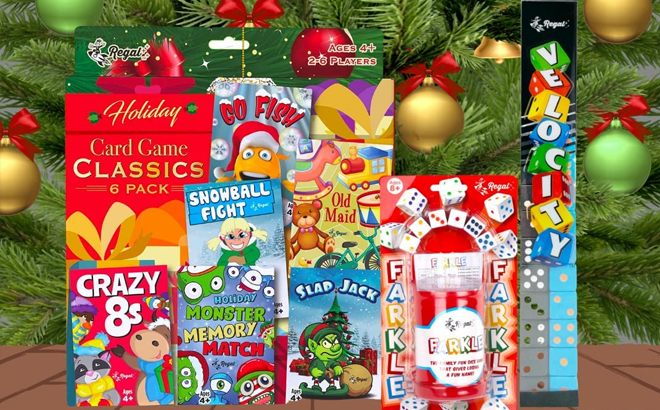 A Variety of Different Kids' Holiday Card Games