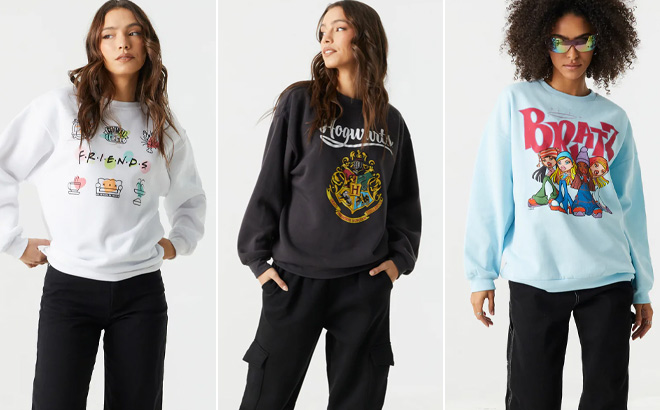 Charlotte Russe Graphic Sweatshirts $15