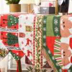 christmas knitted table cloth