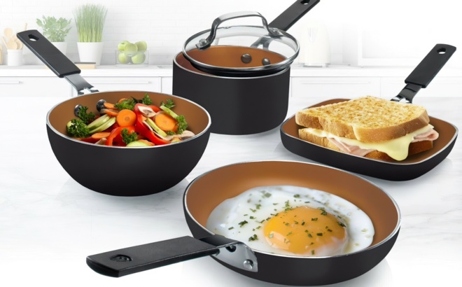 Gotham Steel 5-Piece Cookware Set $20