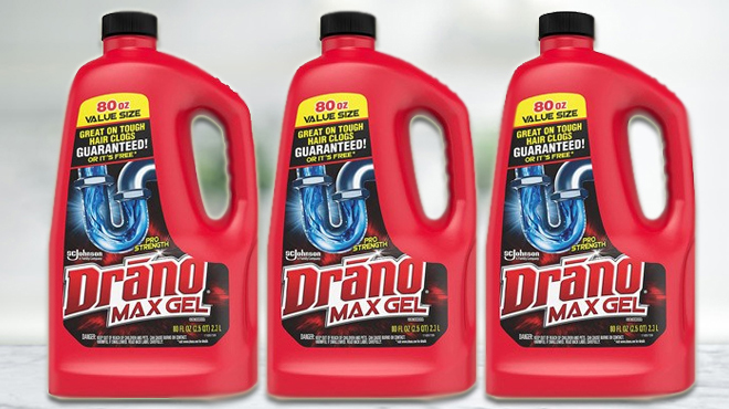 Drano Max Gel Clog Remover 2-Pack for $9 | Free Stuff Finder