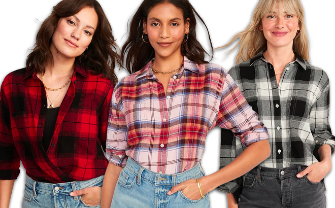 Old Navy Flannel Shirts $9.78