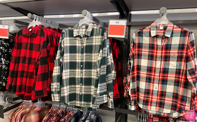 Old Navy Women’s Flannel Shirts $8