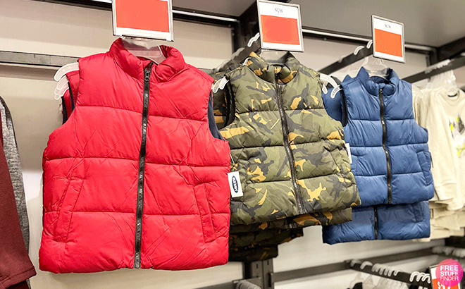 Old Navy Kids Puffer Vests $14