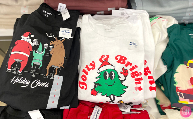 Old Navy Women’s Holiday Tees $3.97!