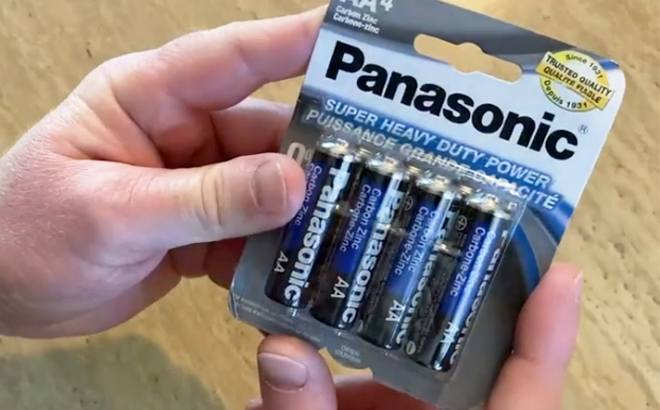 Panasonic AA Batteries 4-Pack for $2.99