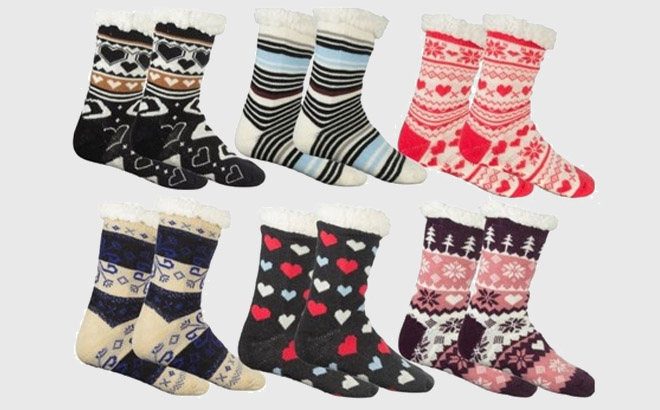 Fluffy Sherpa Socks 3-Pack for $19.99