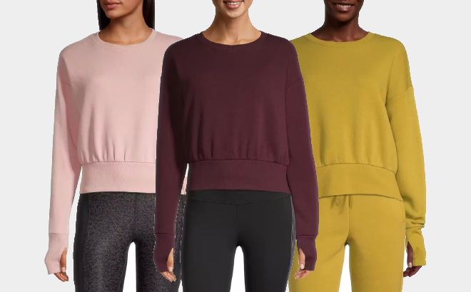 Women’s Fleece Sweatshirts $12.99