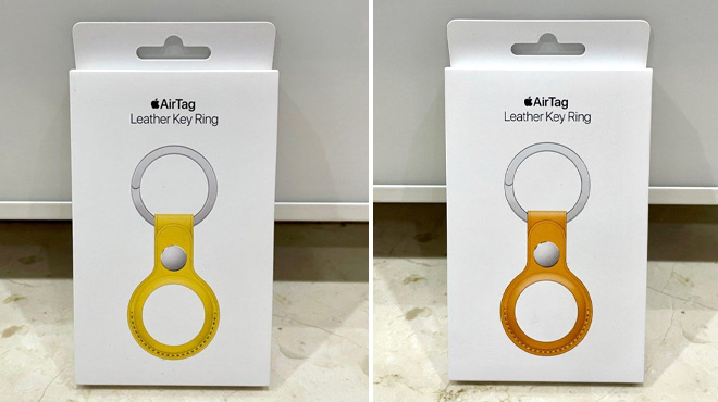 Apple AirTag Leather Key Rings