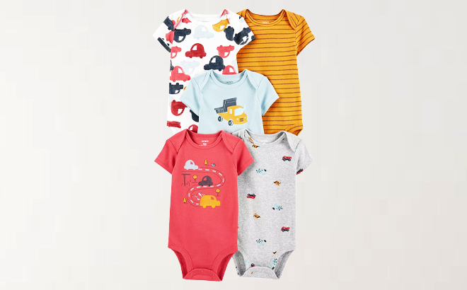 Carter's Baby Bodysuits 5-Pack for $13.59