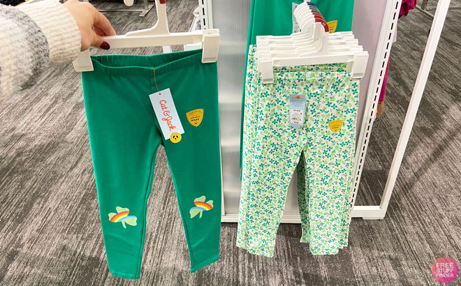 Girls' St. Patrick's Day Leggings - Cat & Jack™ Green M : Target