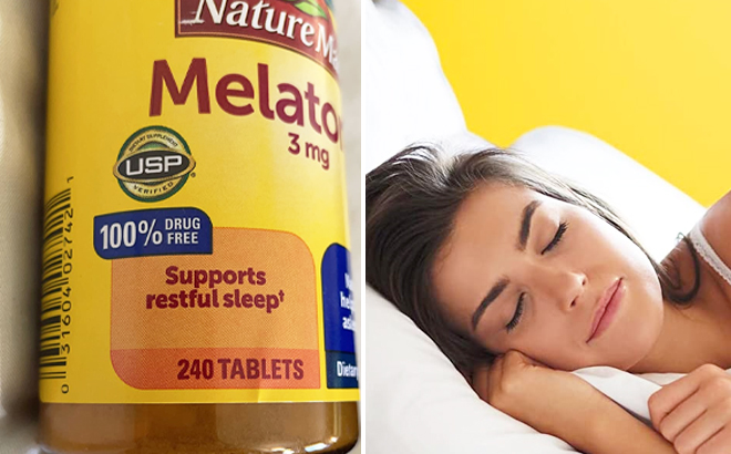 Nature Made Melatonin 3 mg Tablets 240-Count with Woman