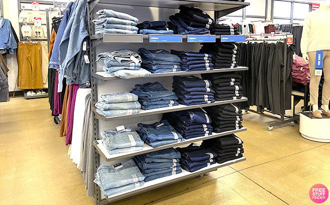 Old Navy Jeans on a Store Shelf