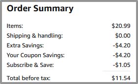 Orgain Protein Bars 12 Count Order Summary