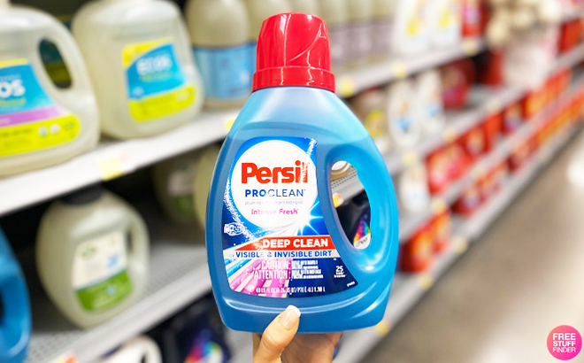 Persil Laundry Detergent 25 Loads with Woman Holding it Persil Laundry Detergent 25 Loads with Woman Holding it