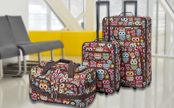 Rockland 3-Piece Luggage Set $69 Shipped