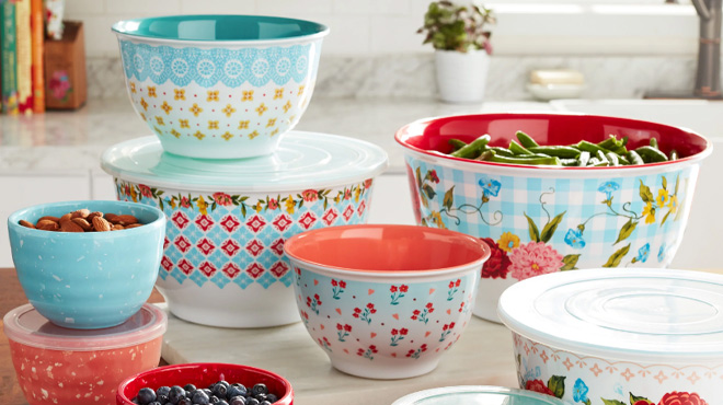 The Pioneer Woman Melamine Mixing Bowl Set 4 Pieces 