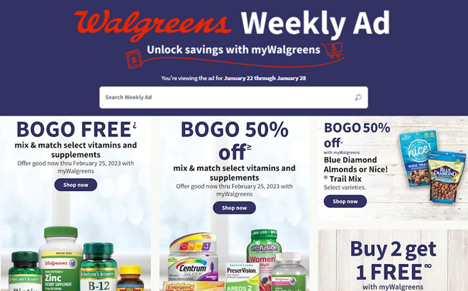 Walgreens Ad Preview (Week 1/22 – 1/28)