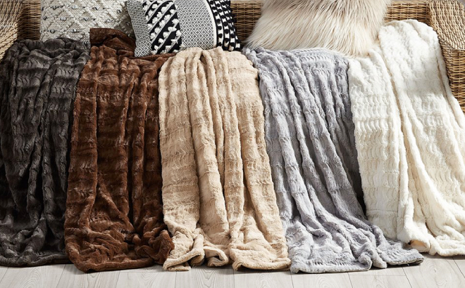 Faux Fur Reversible Blankets $24.99