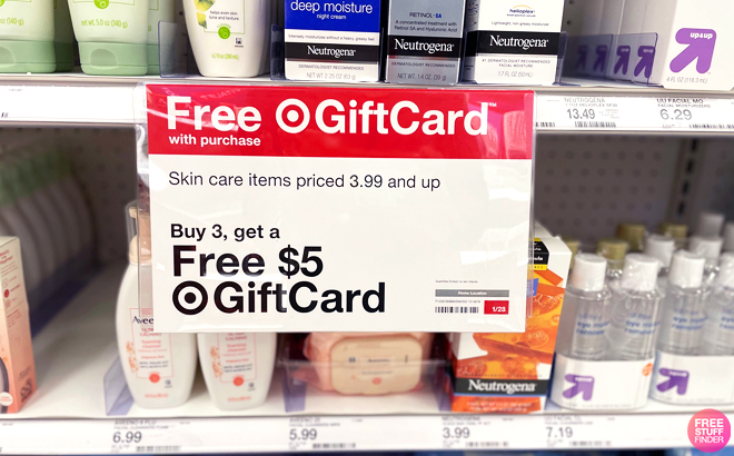 FREE $5 Target Gift Card With Skin Care Purchase