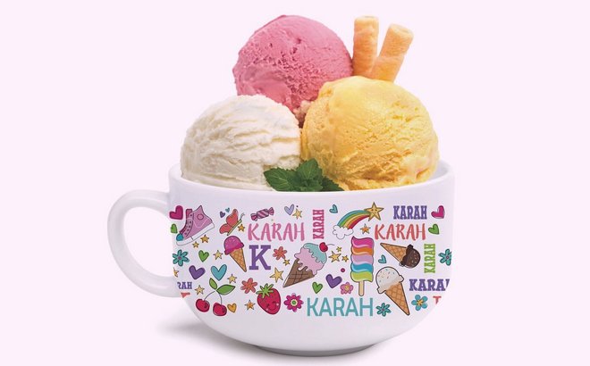 Personalized Ice Cream Bowls $12.99