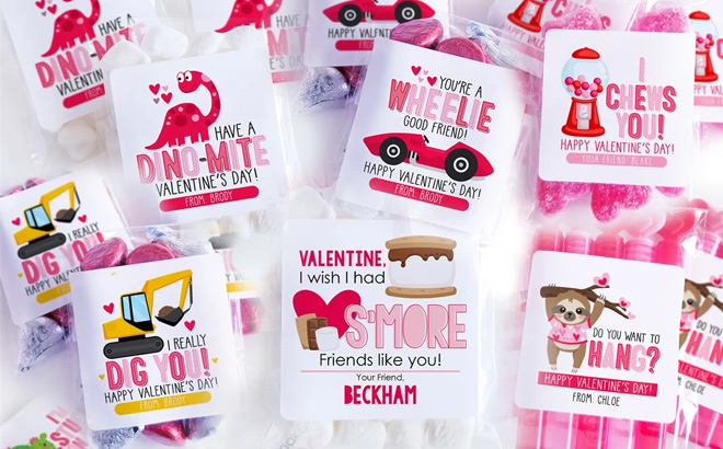 Personalized 24-Pack Valentine's Day Stickers $13 Shipped