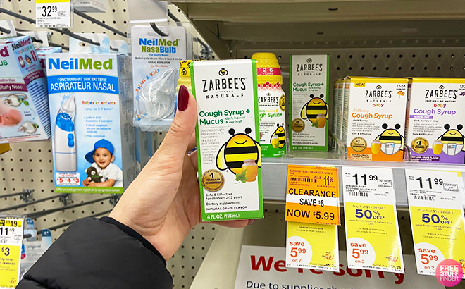 Zarbee's Children's Cough Syrup + Mucus $2.56 Each