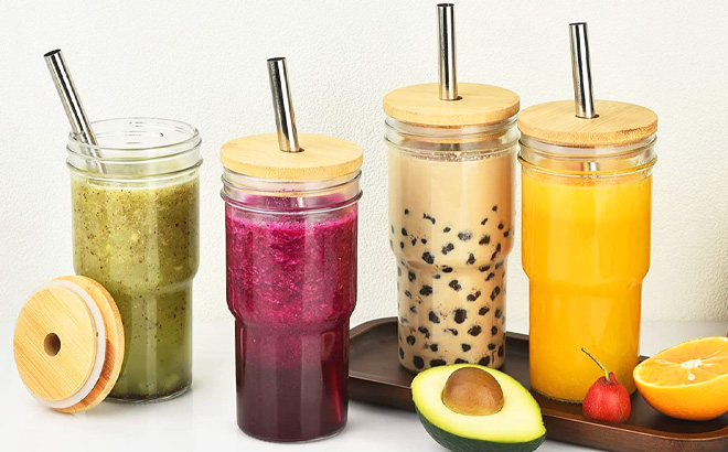Glass Tumbler Cups 4-Pack for $20.99