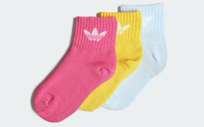 Adidas Kids 3-Pack Socks $4 Shipped