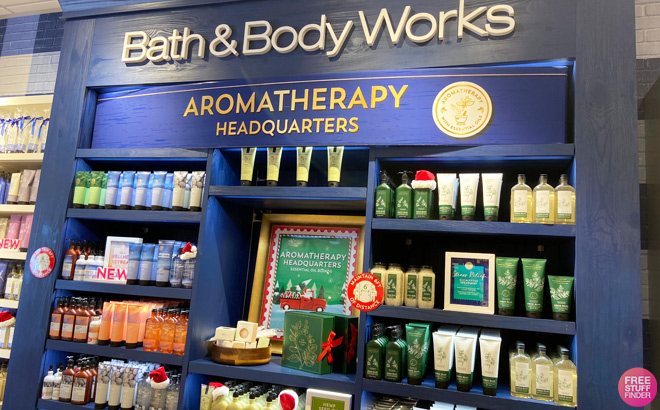 Bath Body Works Aromatherapy Section
