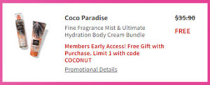 Bath and Body Works Coco Paradise Bundle Cart