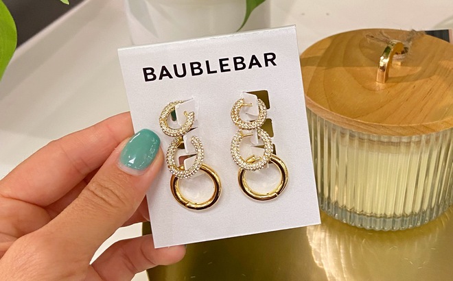 Baublebar Hoop Earrings Set $58 Shipped