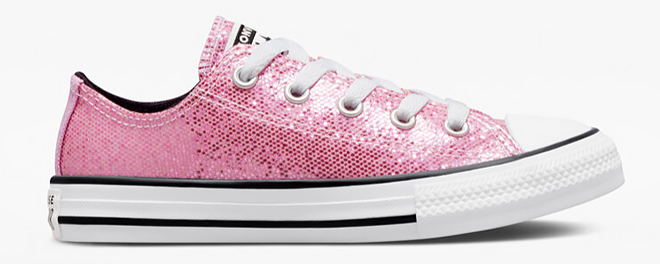 Converse Kids Pink Glitter Shoes