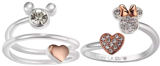 Disney Mickey and Minnie Mouse Rings