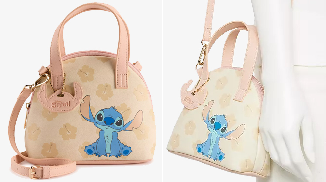 Disneys Lilo and Stitch Floral Crossbody Bag